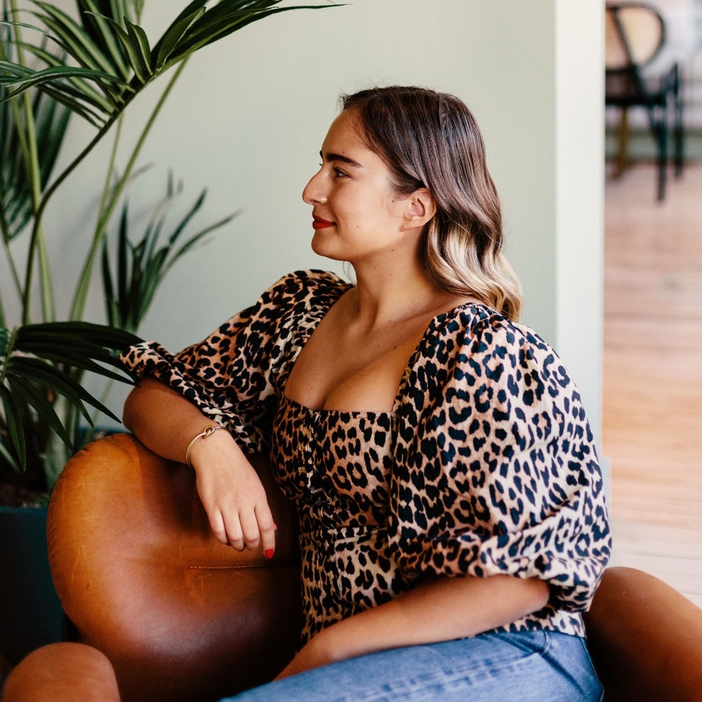 Ganni Leopard Print Puff Sleeve Blouse - Picture 3 of 3